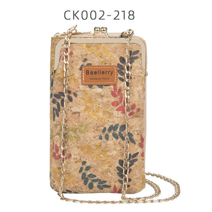 2020 New Fashion Women Wallets Wood Grain Chain Long