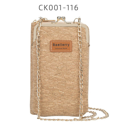 2020 New Fashion Women Wallets Wood Grain Chain Long