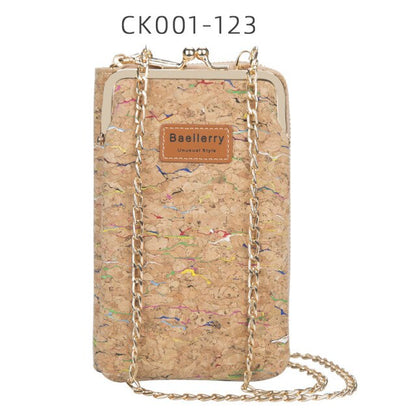 2020 New Fashion Women Wallets Wood Grain Chain Long