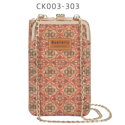 2020 New Fashion Women Wallets Wood Grain Chain Long