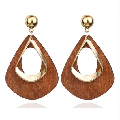 Korean Statement Black Acrylic Drop Earrings for Women