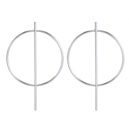 Korean Statement Black Acrylic Drop Earrings for Women