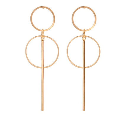 Korean Statement Black Acrylic Drop Earrings for Women