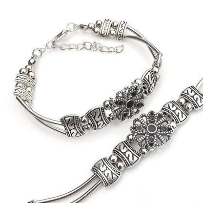 Lusion Brand Tibet Vintage DIY Flower Bracelet Woman