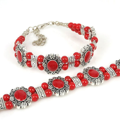 Lusion Brand Tibet Vintage DIY Flower Bracelet Woman