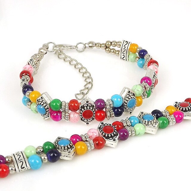Lusion Brand Tibet Vintage DIY Flower Bracelet Woman