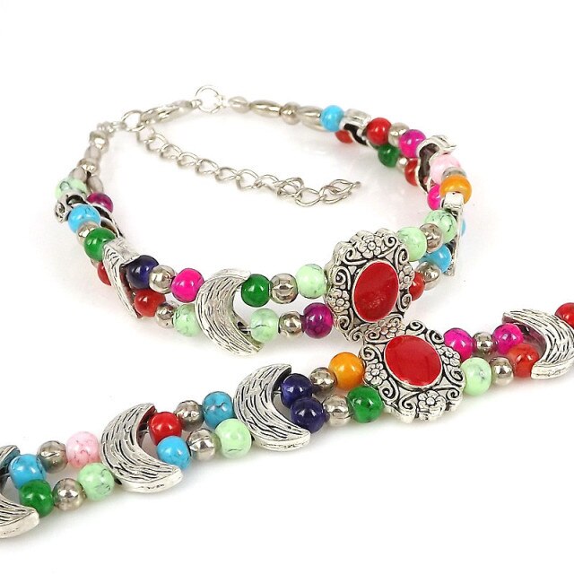 Lusion Brand Tibet Vintage DIY Flower Bracelet Woman