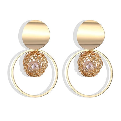 FNIO Fashion Vintage Earrings For Women Big Geometric