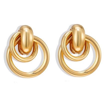 FNIO Fashion Vintage Earrings For Women Big Geometric
