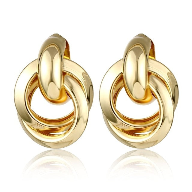 FNIO Fashion Vintage Earrings For Women Big Geometric