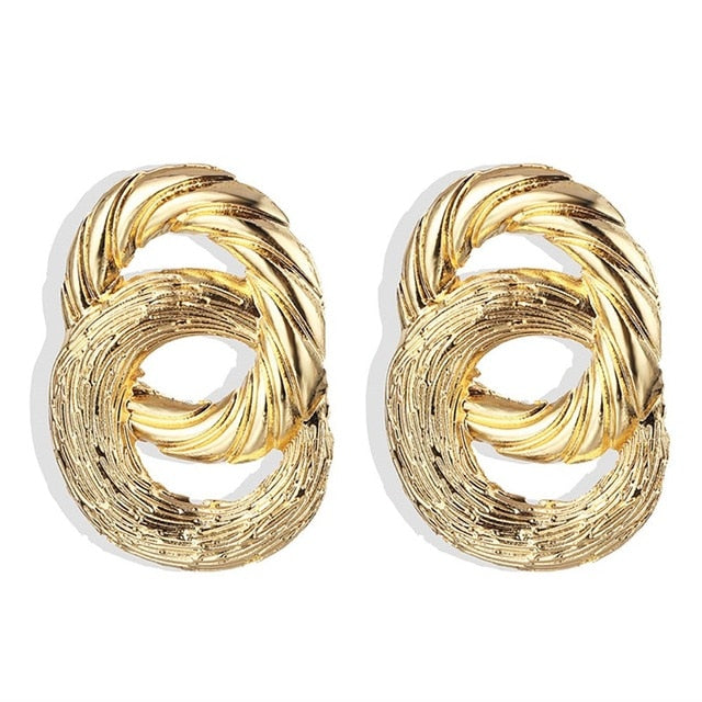 FNIO Fashion Vintage Earrings For Women Big Geometric