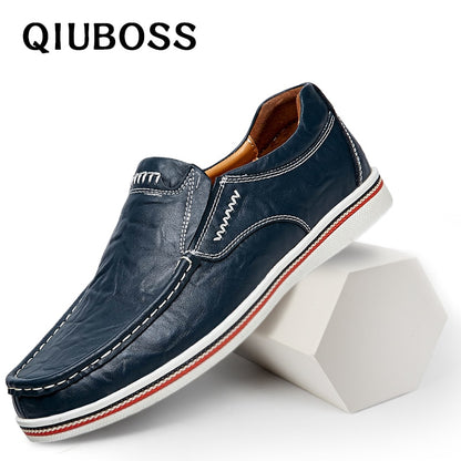 Genuine Leather Men's Casual shoes Slip on Loafers Male Flats Shoes comfortable Adult Luxury Driving Footwear Plus Size 38-47 Z1