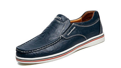 Genuine Leather Men's Casual shoes Slip on Loafers Male Flats Shoes comfortable Adult Luxury Driving Footwear Plus Size 38-47 Z1