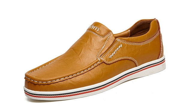 Genuine Leather Men's Casual shoes Slip on Loafers Male Flats Shoes comfortable Adult Luxury Driving Footwear Plus Size 38-47 Z1