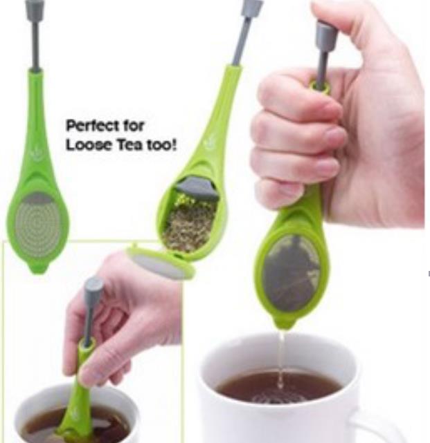 Tea Infuser Built-in plunger Healthy Intense Flavor Reusable Tea bag Plastic