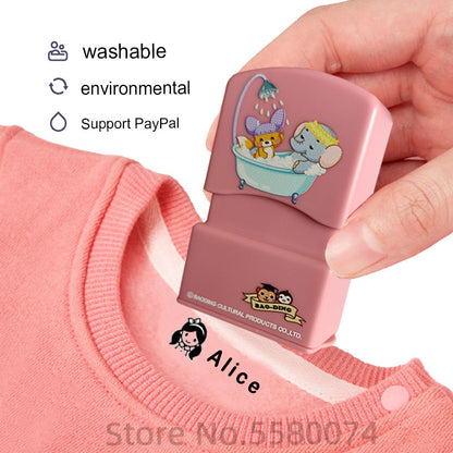 custom-made Baby Name Stamp DIY for children Name Seal student clothes chapter