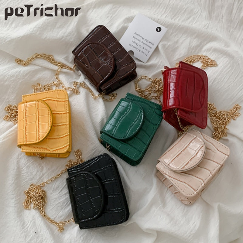 Mini Small Square Flap Bag Brand Fashion New Quality PU Leather Women's