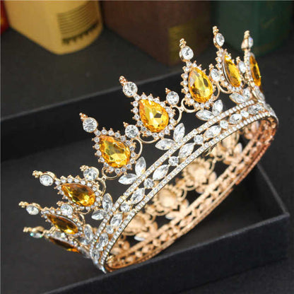 Vintage Wedding Queen King Tiaras and Crowns Bridal Head Jewelry Accessories Womem