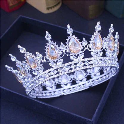 Vintage Wedding Queen King Tiaras and Crowns Bridal Head Jewelry Accessories Womem