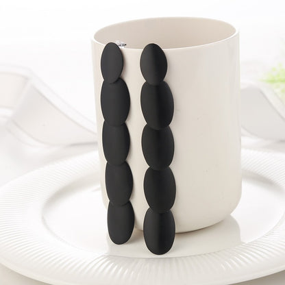 WYBU Summer Style Golden Drop Earrings For Women Geomatric Black