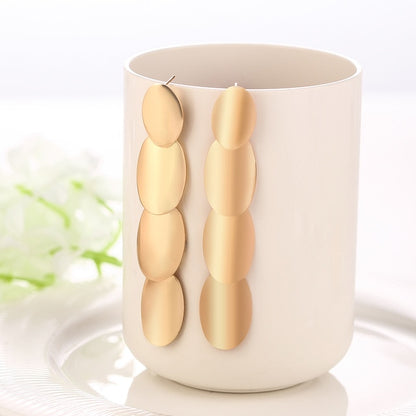 WYBU Summer Style Golden Drop Earrings For Women Geomatric Black