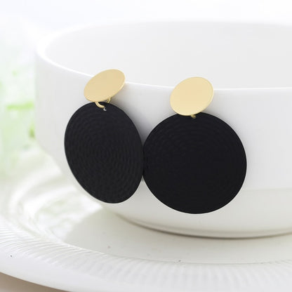 WYBU Summer Style Golden Drop Earrings For Women Geomatric Black