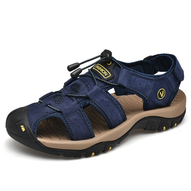 MIXIDELAI Genuine Leather Men Shoes Summer New Large Size Men's Sandals Men