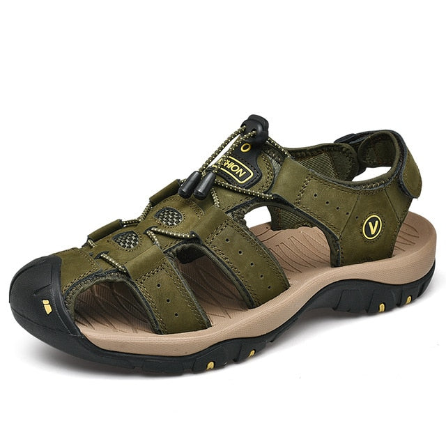 MIXIDELAI Genuine Leather Men Shoes Summer New Large Size Men's Sandals Men