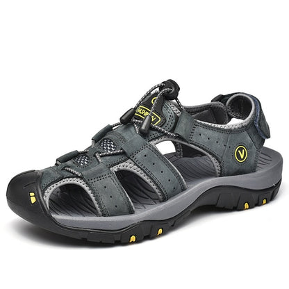 MIXIDELAI Genuine Leather Men Shoes Summer New Large Size Men's Sandals Men