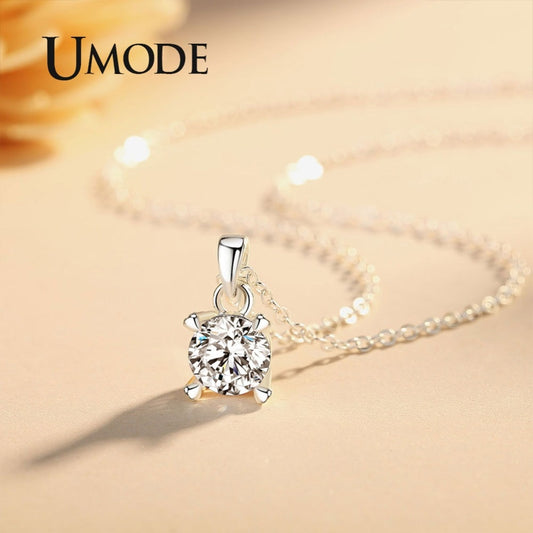 UMODE Brands Zirconia Necklace Pendants Long Best Friends Gifts for Women Korean Fashion Kids Jewelry sautoir femme UN0309
