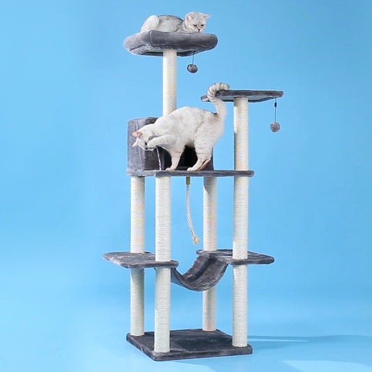 Fast Delivey Cat'S Tree Scratcher Tower Condo Furniture Scratch Post Cat Jumping Toy  Play House Cat Sleeping Bed