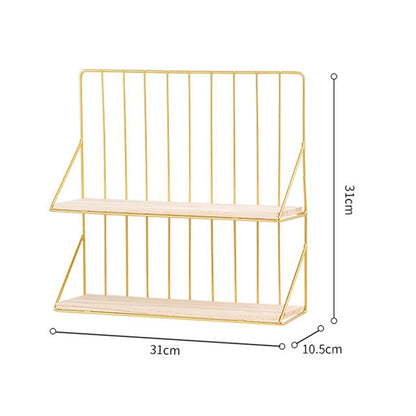 Nordic Iron Hexagonal Grid Wall Storage rack Shelf Wall Hanging Geometric Figure Wall Decoration Living Room decorative shelf