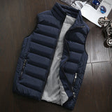 Brand Clothing Vest Jacket Mens New Autumn Warm Sleeveless Jacket Male