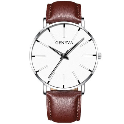 2020 Minimalist Men's Fashion Ultra Thin Watches Simple Men Business Stainless