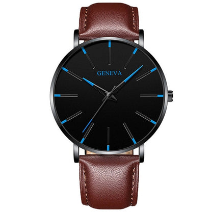 2020 Minimalist Men's Fashion Ultra Thin Watches Simple Men Business Stainless