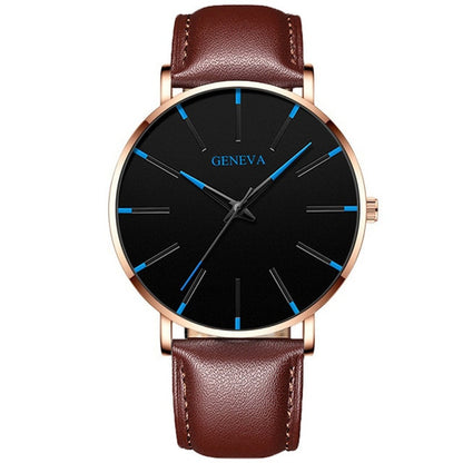 2020 Minimalist Men's Fashion Ultra Thin Watches Simple Men Business Stainless
