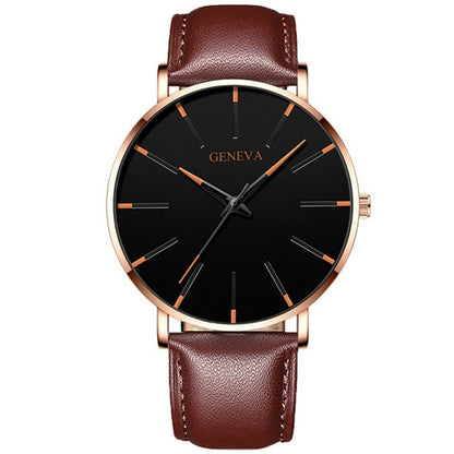 2020 Minimalist Men's Fashion Ultra Thin Watches Simple Men Business Stainless