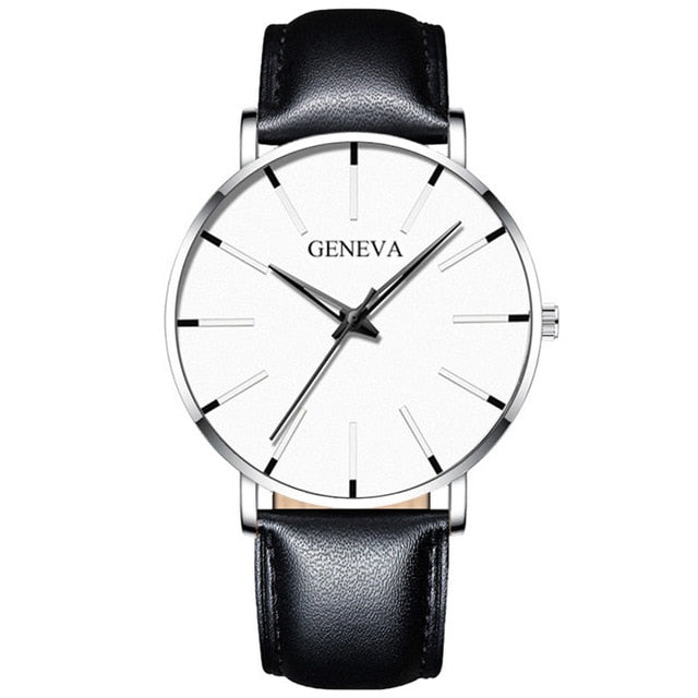 2020 Minimalist Men's Fashion Ultra Thin Watches Simple Men Business Stainless