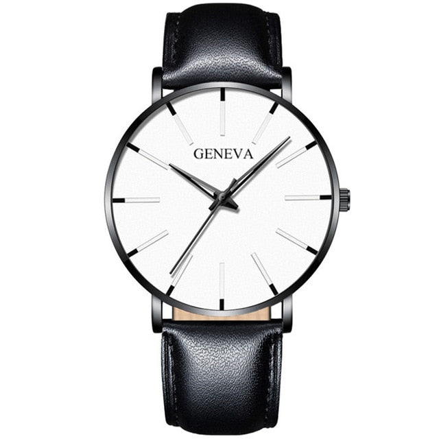 2020 Minimalist Men's Fashion Ultra Thin Watches Simple Men Business Stainless