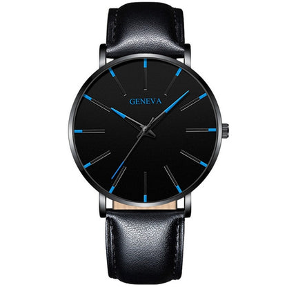 2020 Minimalist Men's Fashion Ultra Thin Watches Simple Men Business Stainless