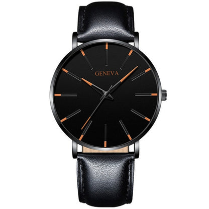 2020 Minimalist Men's Fashion Ultra Thin Watches Simple Men Business Stainless