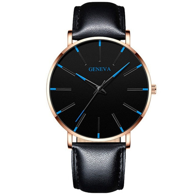 2020 Minimalist Men's Fashion Ultra Thin Watches Simple Men Business Stainless