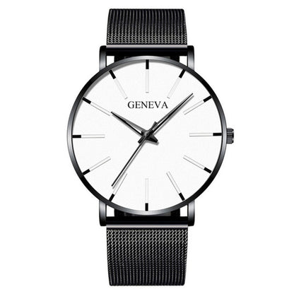 2020 Minimalist Men's Fashion Ultra Thin Watches Simple Men Business Stainless