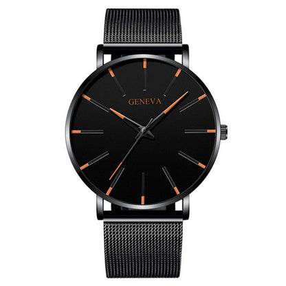 2020 Minimalist Men's Fashion Ultra Thin Watches Simple Men Business Stainless