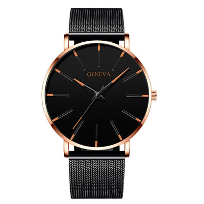 2020 Minimalist Men's Fashion Ultra Thin Watches Simple Men Business Stainless