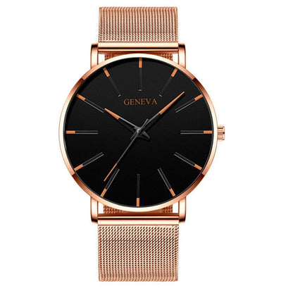 2020 Minimalist Men's Fashion Ultra Thin Watches Simple Men Business Stainless