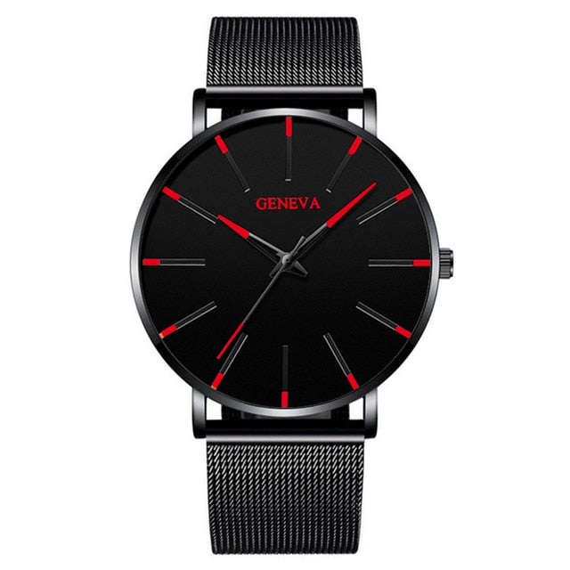 2020 Minimalist Men's Fashion Ultra Thin Watches Simple Men Business Stainless