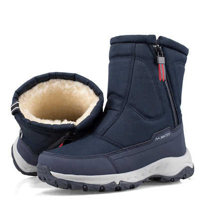 2020 Winter New Thick Couple Snow Boots Plus Velvet Warm Side Zipper Outdoor