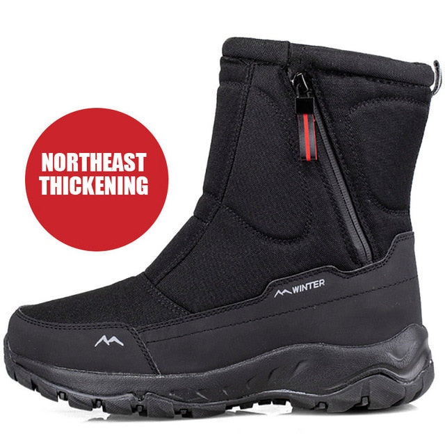 2020 Winter New Thick Couple Snow Boots Plus Velvet Warm Side Zipper Outdoor
