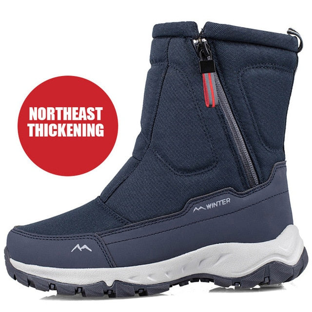 2020 Winter New Thick Couple Snow Boots Plus Velvet Warm Side Zipper Outdoor